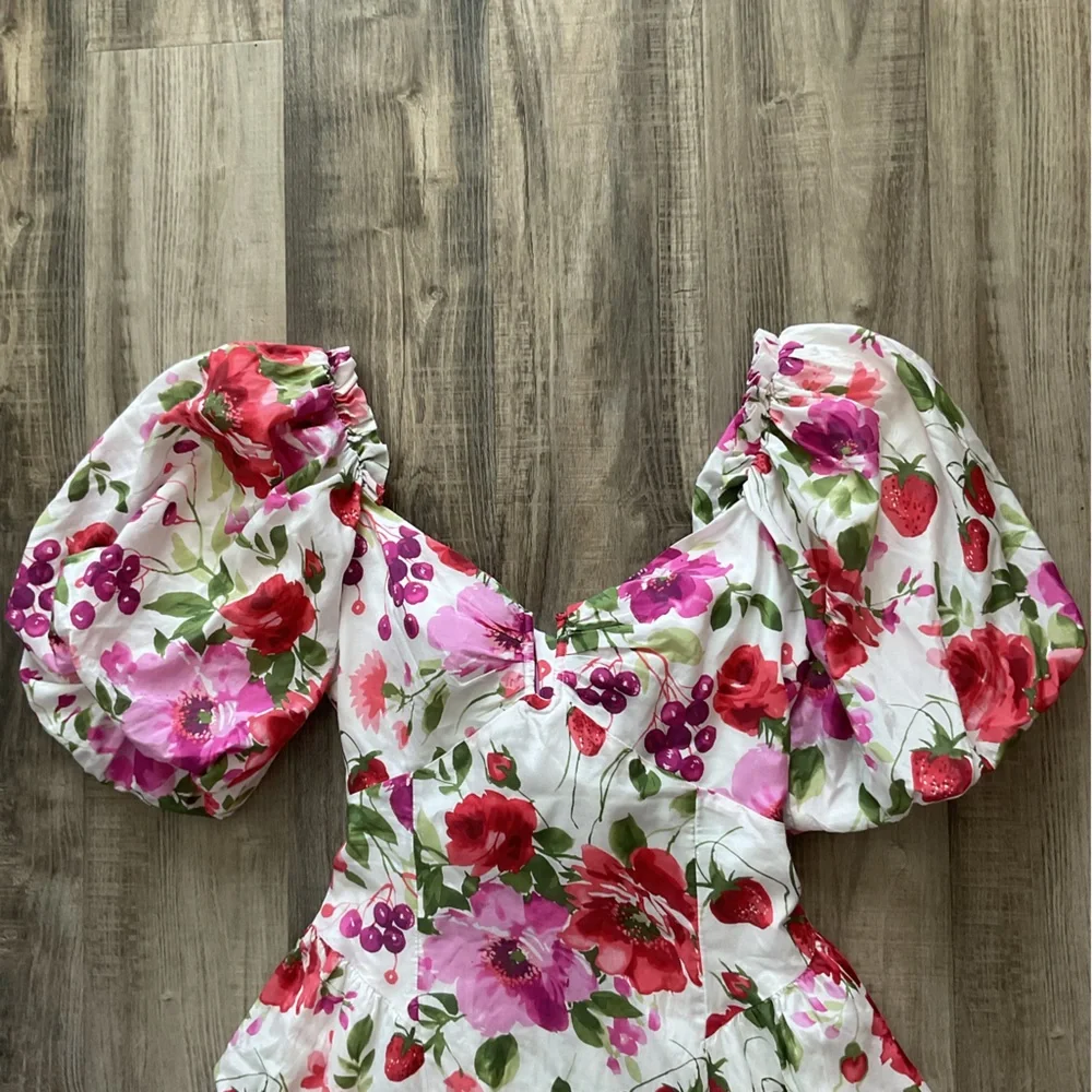 Abercrombie & Fitch Hardware Drama Puff Sleeve Maxi Dress size Small